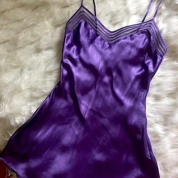 Vintage Y2K 100% Silk Slip Dress Mini Dress Chemise